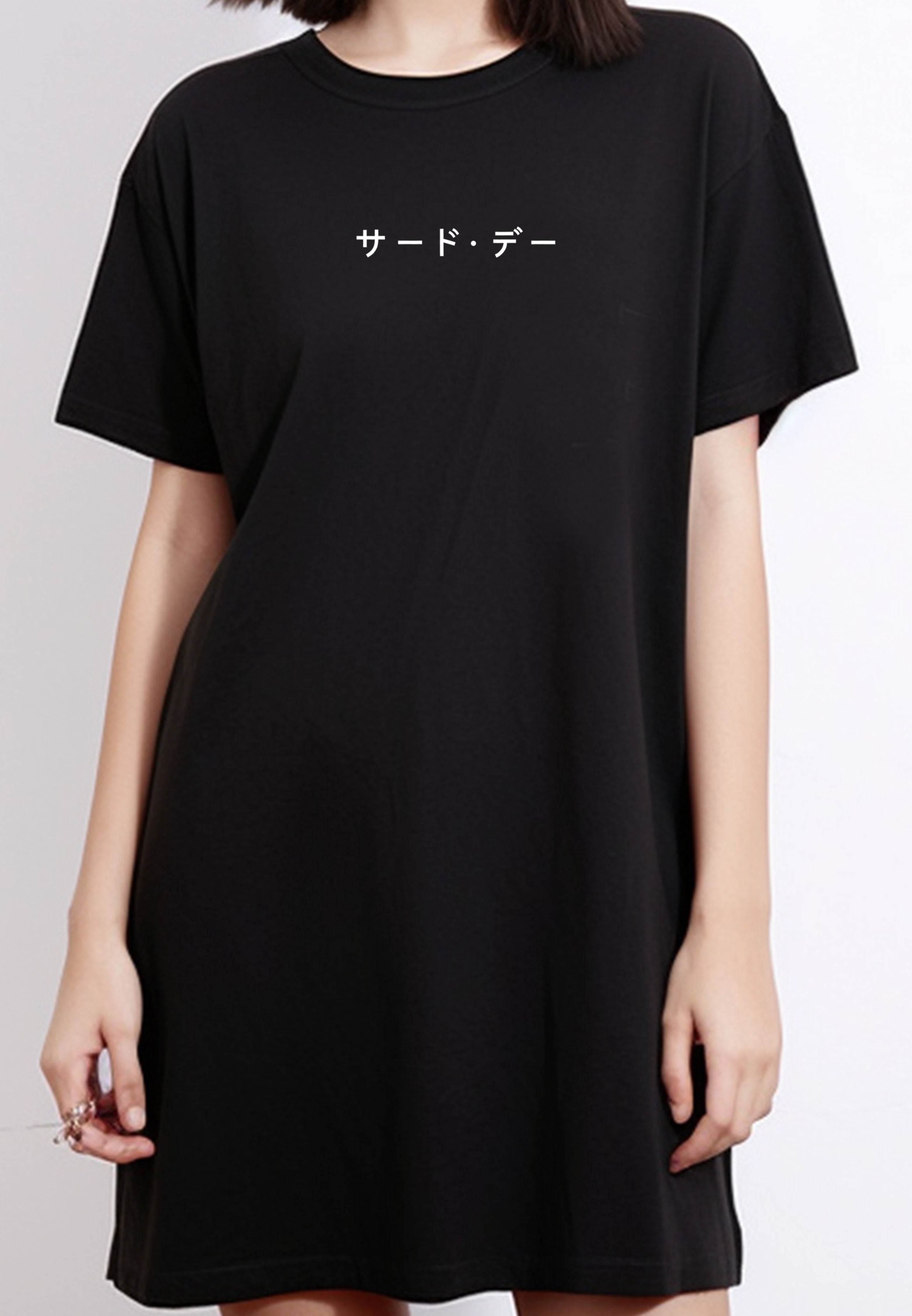 LTE96 long dress kaos t shirt kasual stretch 
