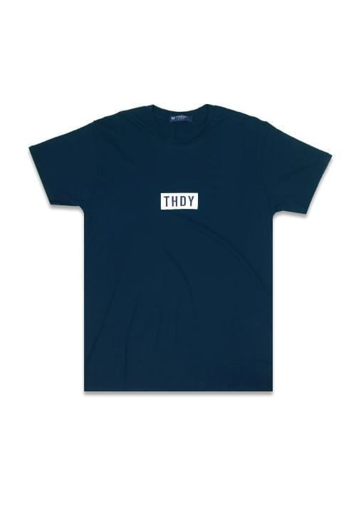 LTB43F KL thdy on white T-shirt Navy