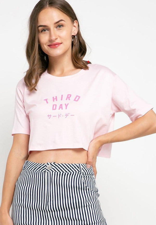 Third Day LTD30 crop top cl td simple light pink