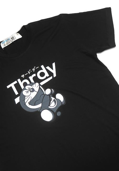 Third Day Kaos Doraemon Dora rofl thrdy blk T-shirt Hitam MTD06C