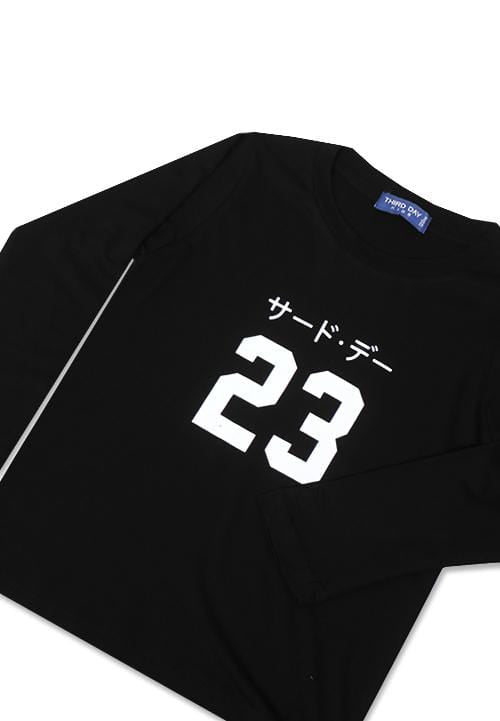 Td Kids DT130 23 katakana black kaos balita lengan panjang