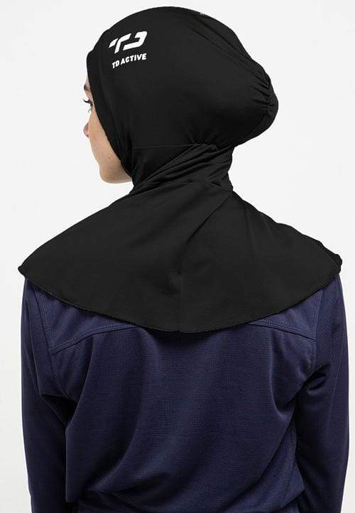 Td Active  LH013 sport hijab betta hitam