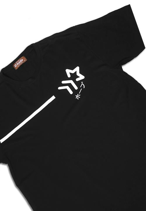 Nade NT314 nade line star logo hitam kaos pria