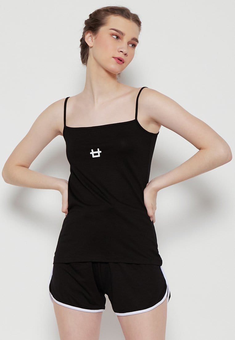 Third Day LTD12 HEM camisole kamisol tanktop tali hitam logo black