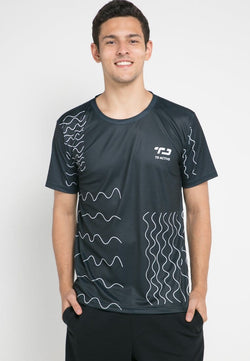 Td Active MS094 airvent doodle running jersey hitam