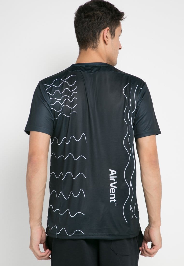 Td Active MS094 airvent doodle running jersey hitam