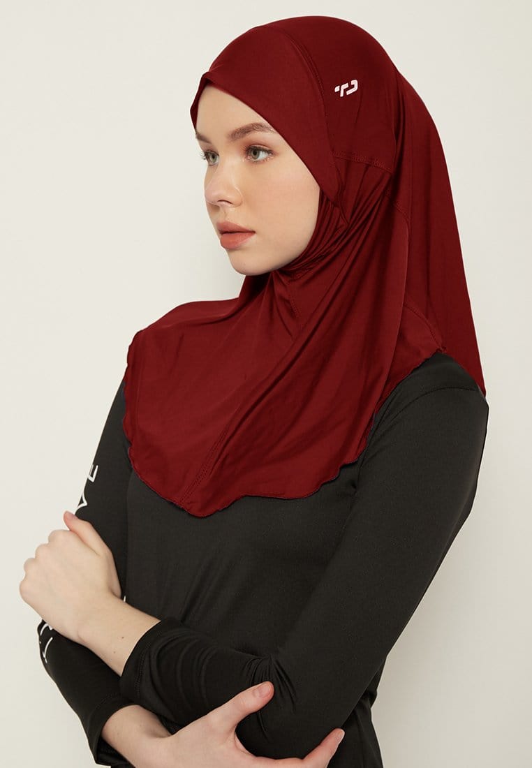 Td Active LH056 kerudung masker zeta maroon