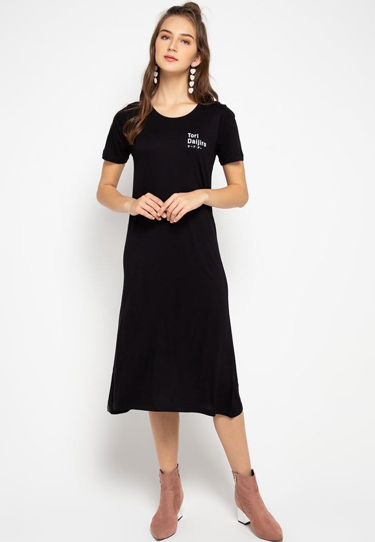 Third Day LTC44 xd dress tori daijiro hitam dress midi