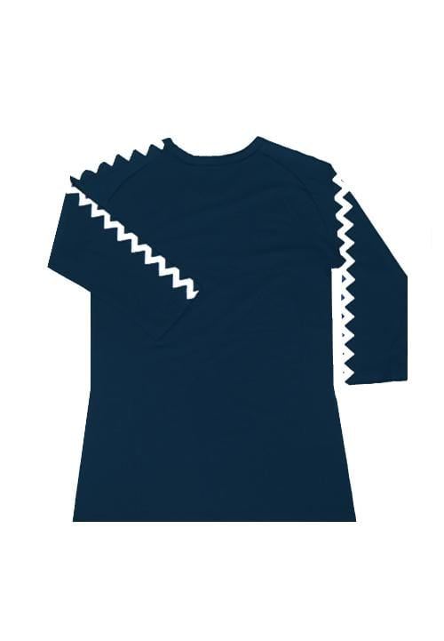 Third Day LTC40 rg zigzag logoicon navy kaos lengan panjang 3/4 ladies