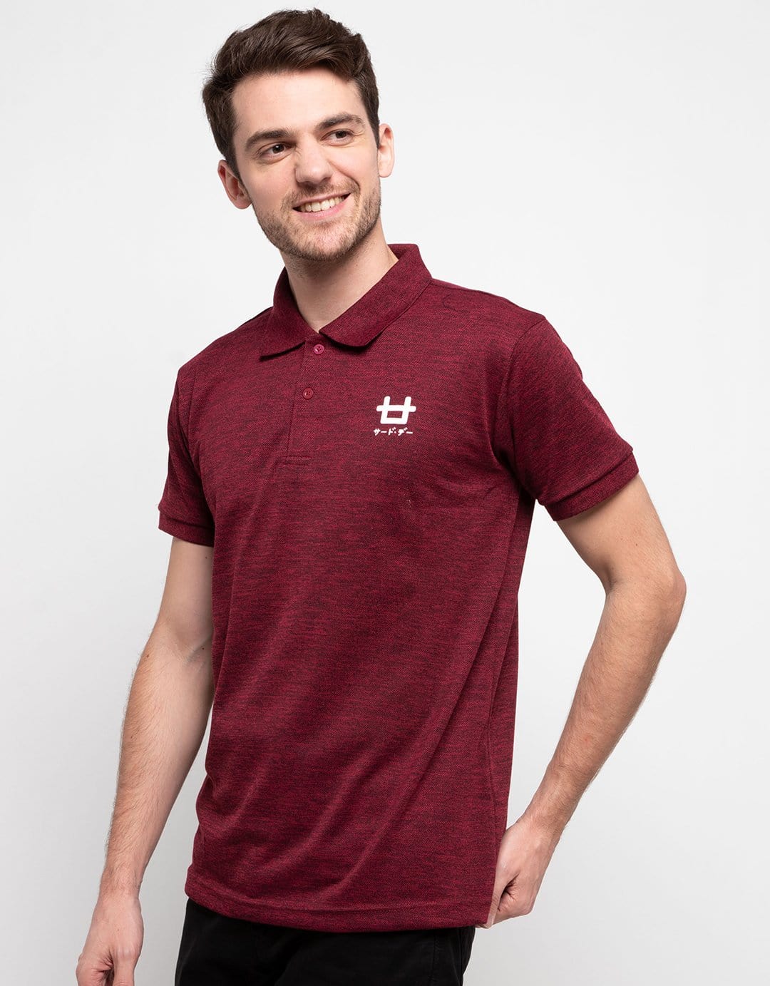 MTH12 thirdday polo casual pria logo dakir shirt misty maroon