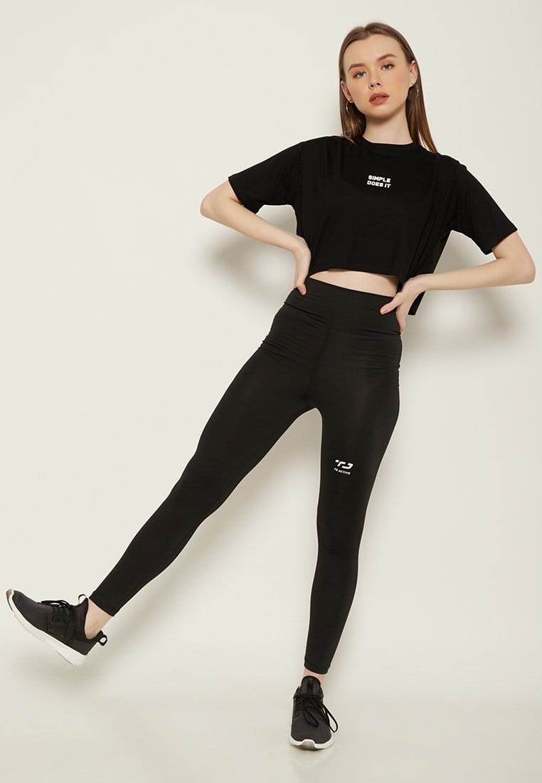 Third Day LTD14 OLC crop top loose simple does it black