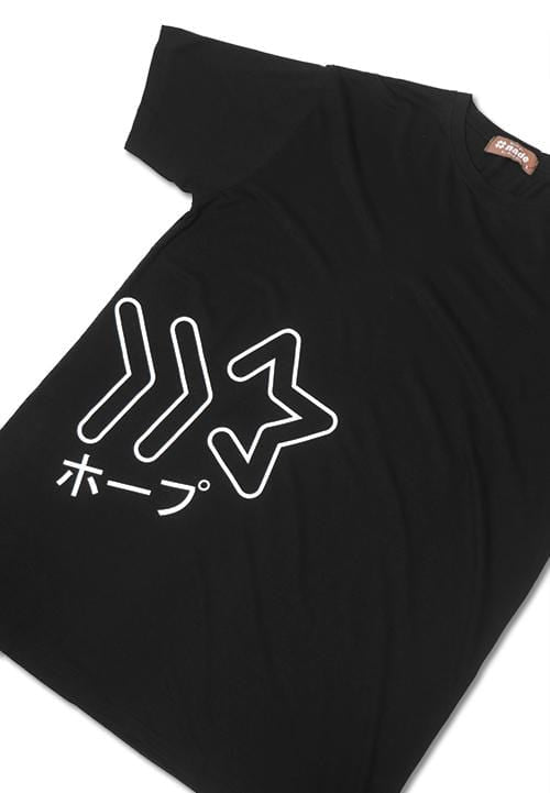 Nade NT239 nade big star outline waist blk T-shirt Hitam