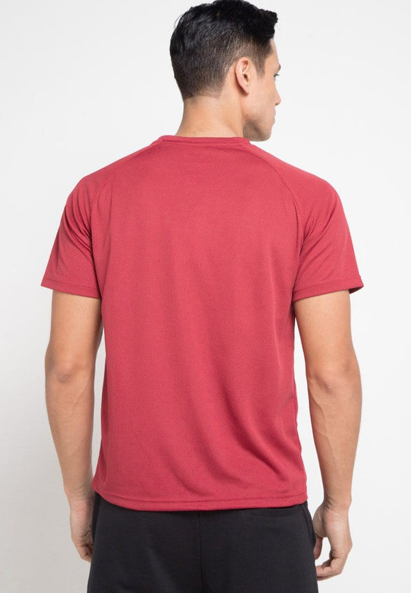 Td Active MS090 Raglan Merah Ati Kaos Olahraga Priae