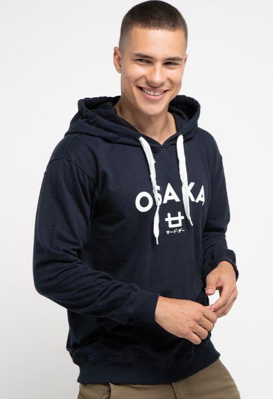 Third Day MO189 hoodies casual pria dateng osaka logo navy