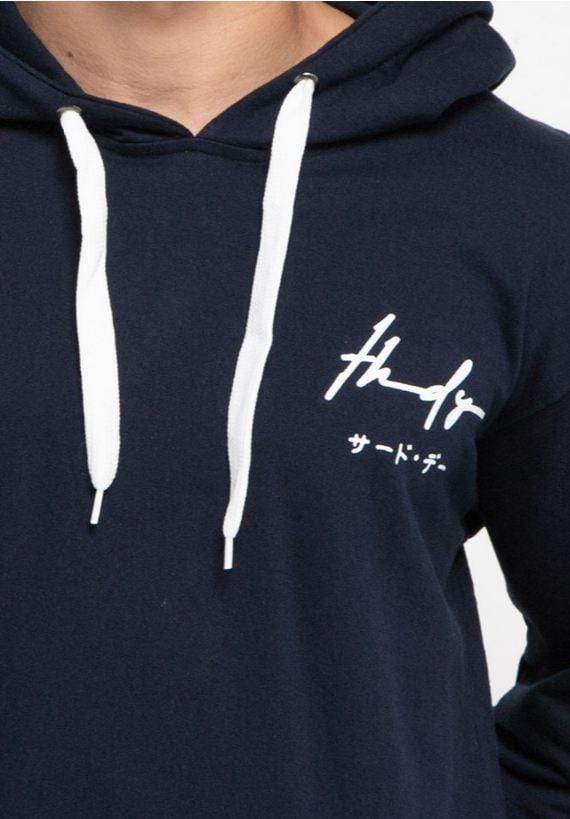 Third Day MO191 Hoodies Casual Pria Dakir Thdy Sign Navy