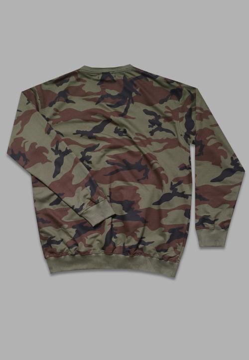 MTA55W Men Sweater Brwn Camo Logo