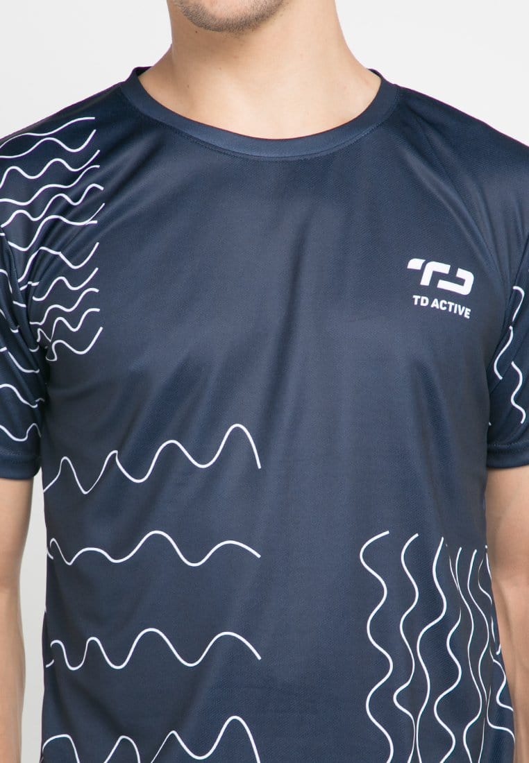 Td Active MS095 airvent  doodle running jersey navy