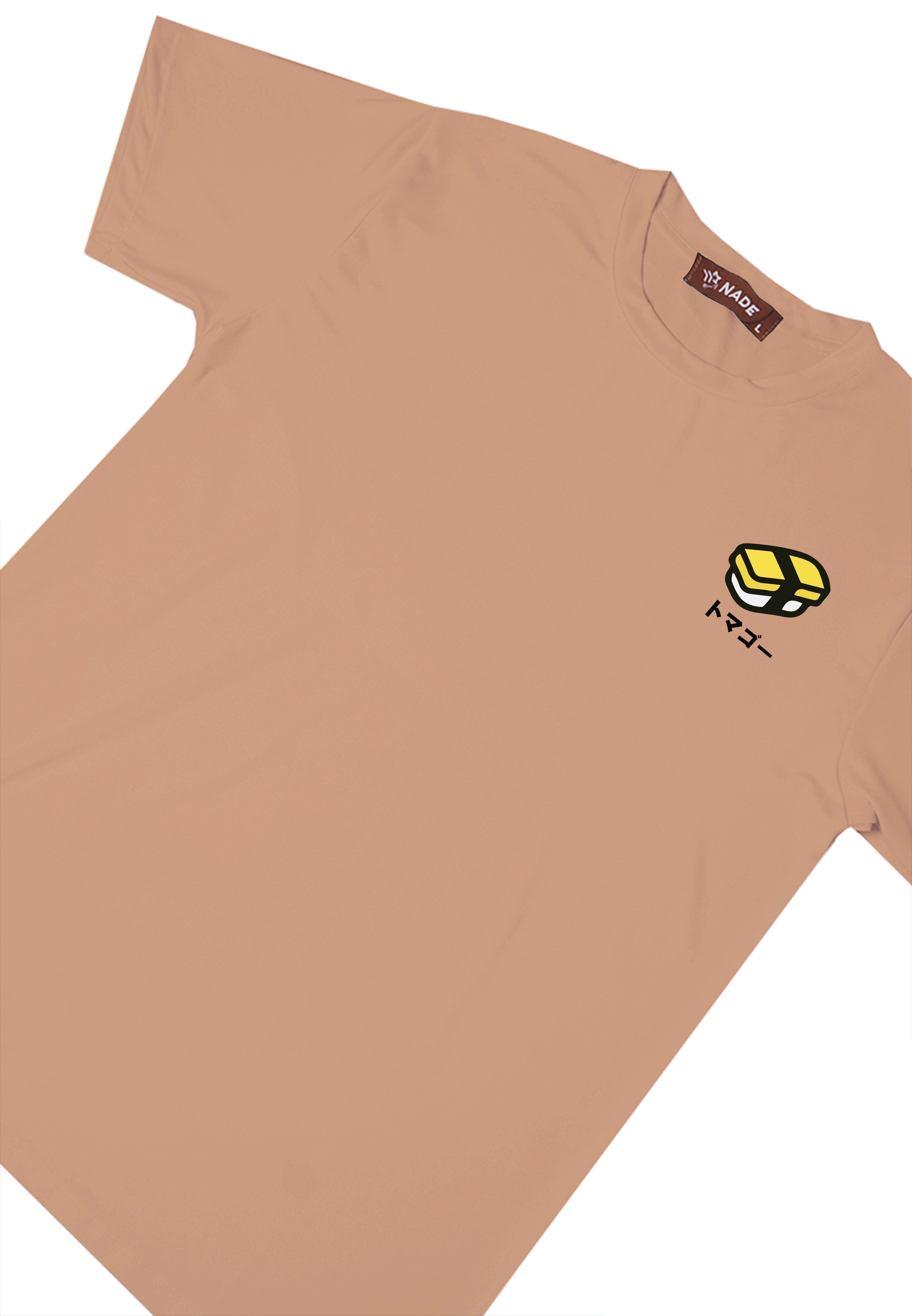 NTD39 kaos slim fit anti kusut drifit stretch distro pria "tamago sushi" khaki