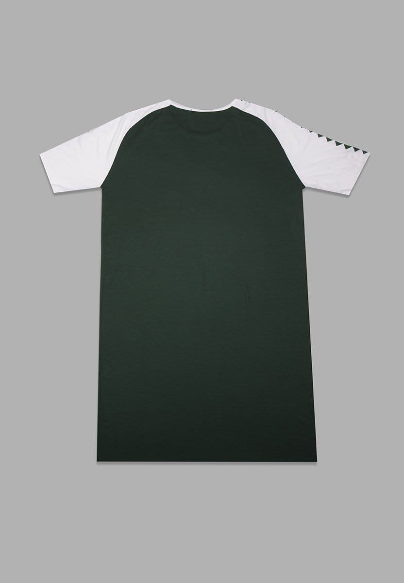 Third Day LT866Q Md Lds Raglan Logo green-wh