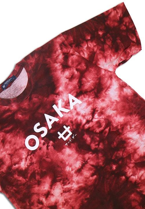 Third Day MTE82 osaka arc tie dye tiewash mrn Kaos Pria Maroon