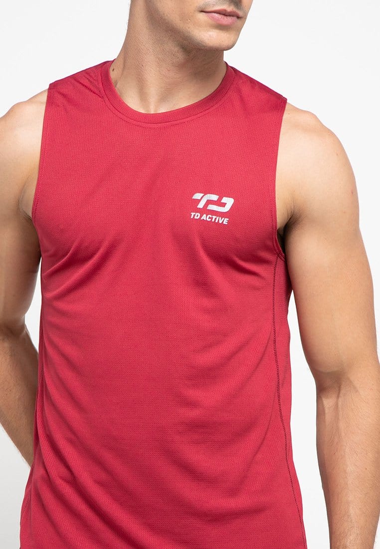 Td Active MS102 dakir back zigzag sv running tanktop jersey merah ati