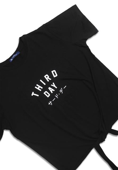 Third Day LTB31D crop CK td simple blk T-shirt Hitam