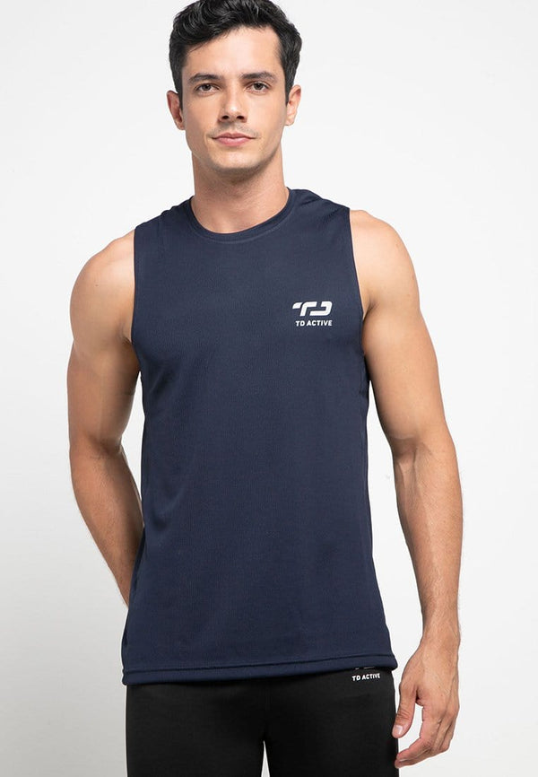 Td Active MS104 dakir back zigzag sv running tanktop jersey navy