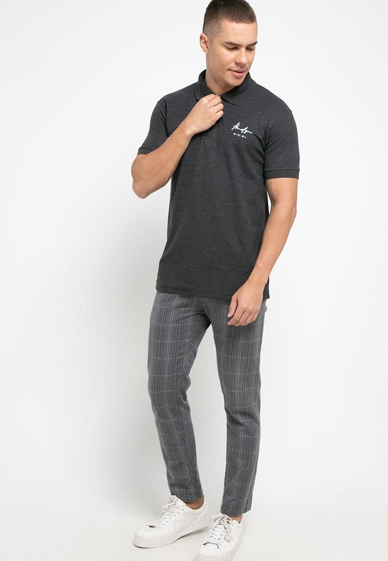 Third Day MTH03 polo casual pria thdy sign shirt hitam