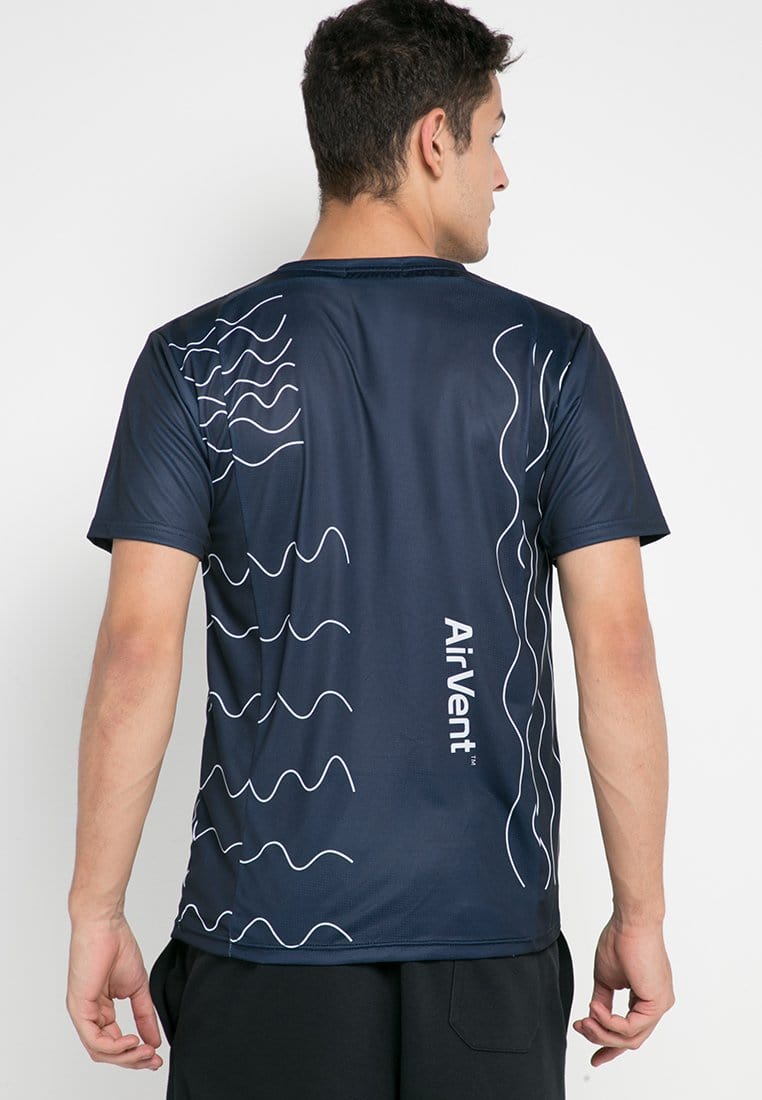 Td Active MS095 airvent  doodle running jersey navy