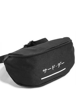 Third Day AM054B waist bag katakana line blk Hitam