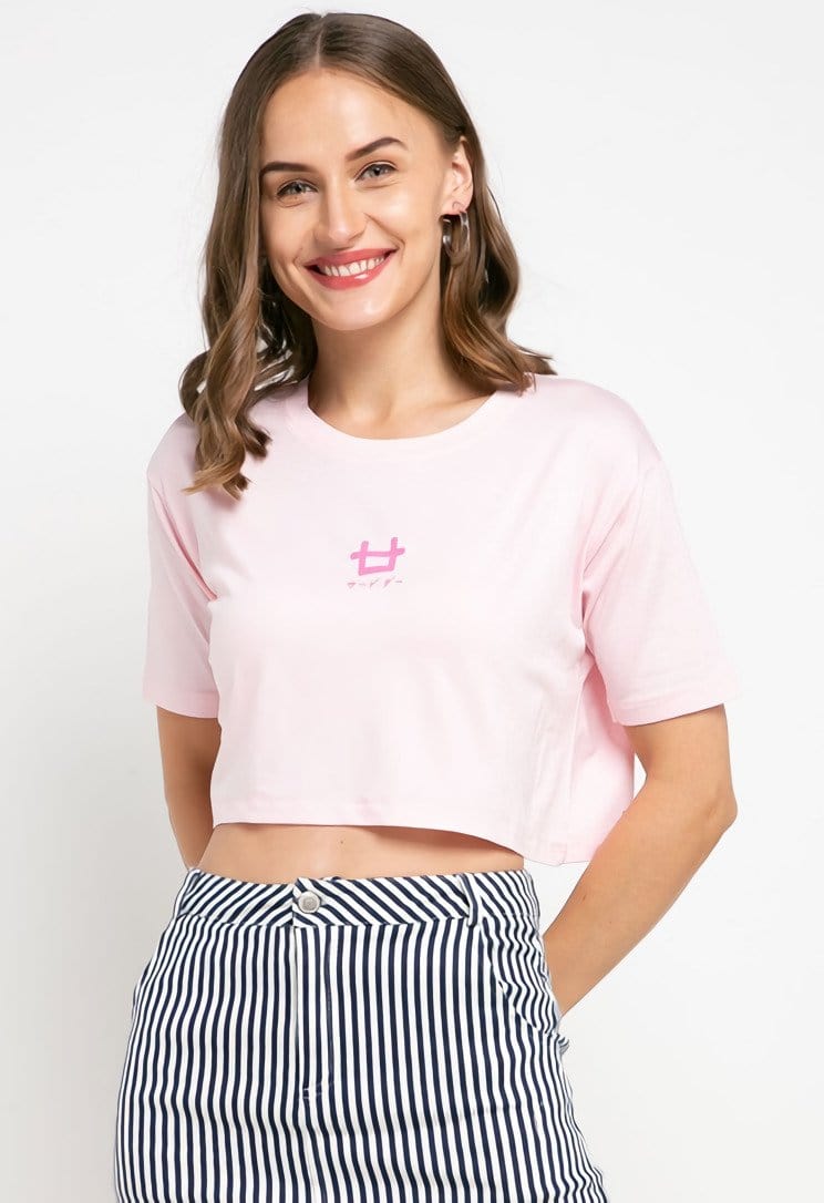 Third Day LTD31 crop top cl logo light pink