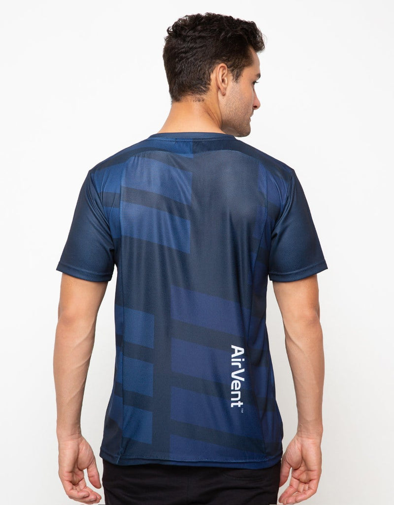 Td Active MS098 rib blue navy running jersey