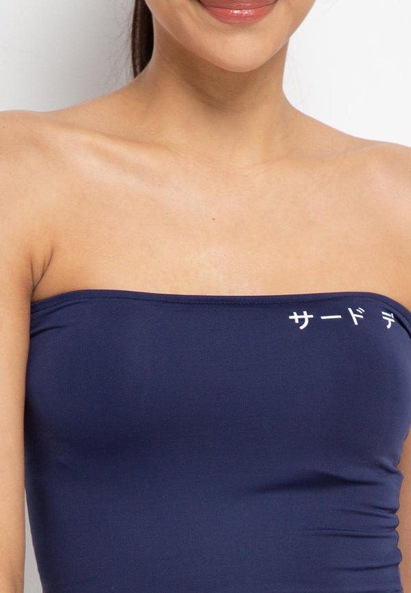 Third Day LTD65 Kemben Tube Top Pendek Navy Katakana