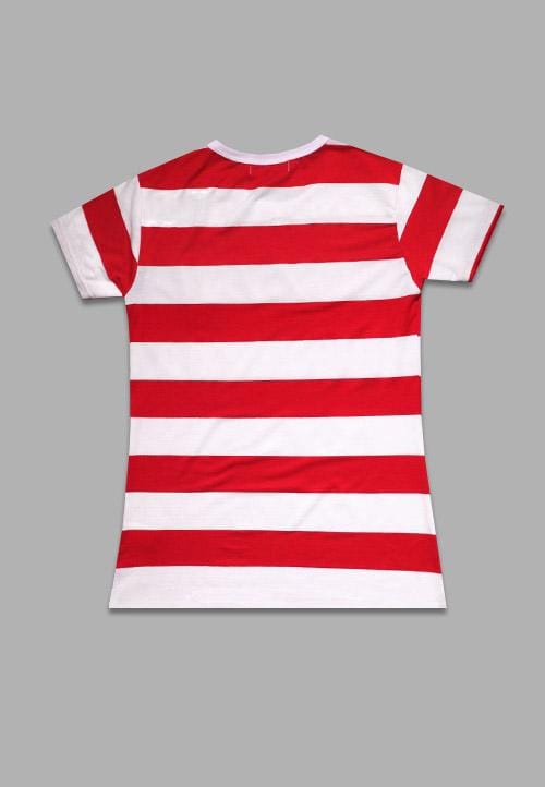 Td Friends LTA01V S-S Lds Patch Ninja Big Stp Red-Wh