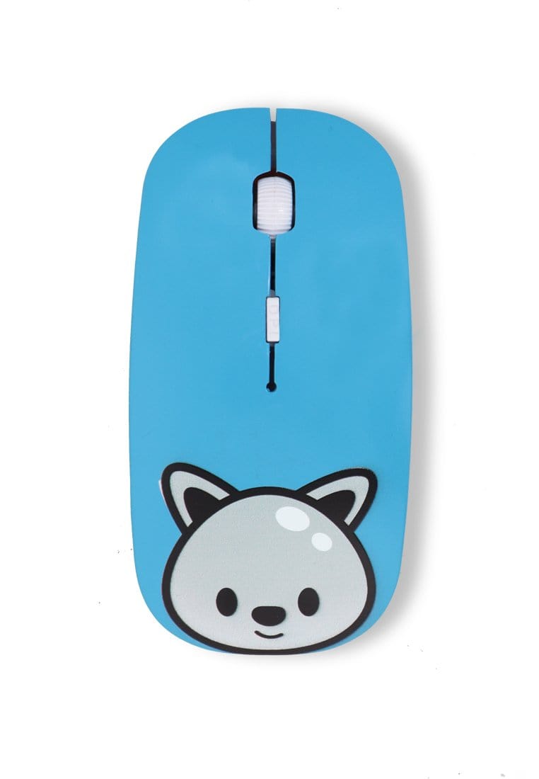 Td Friends AE002 Mouse Wireless Bluetooth Lucu Tdfriends Biru Muda Tido Robo