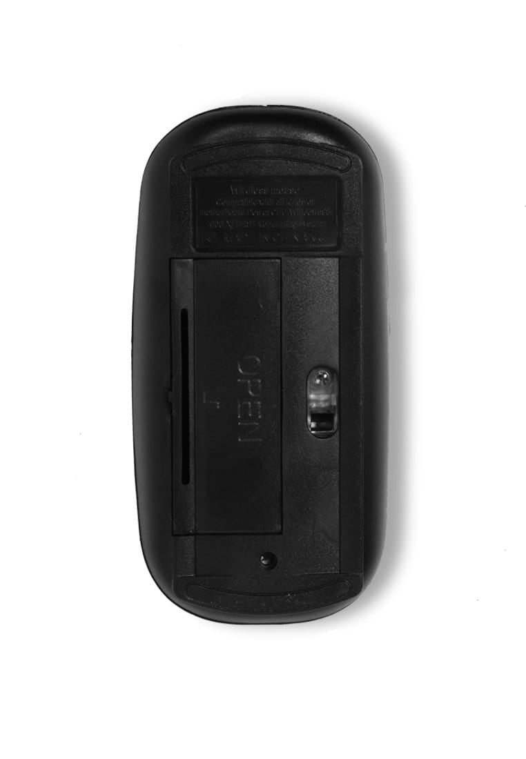 Td Friends AE005 Mouse Wireless Bluetooth Lucu Hitam Dj Rock