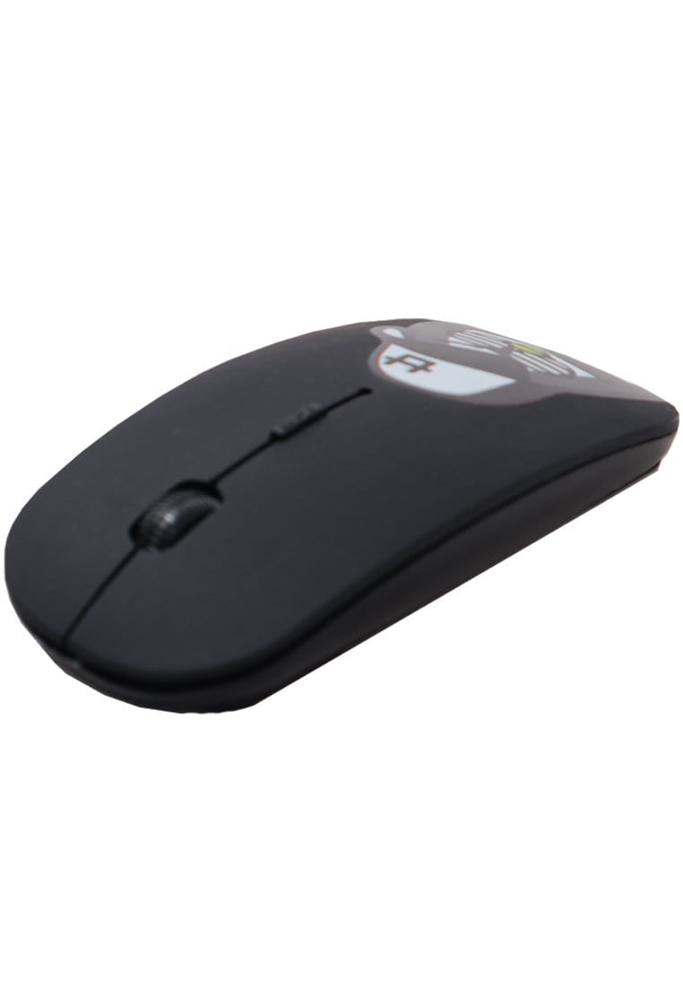 Td Friends AE005 Mouse Wireless Bluetooth Lucu Hitam Dj Rock