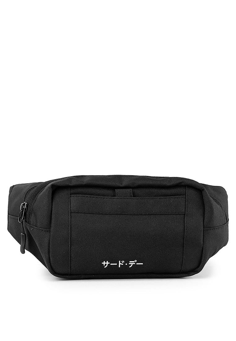 Third Day AM085 thirdday tas casual pria waist bag katakana hitam