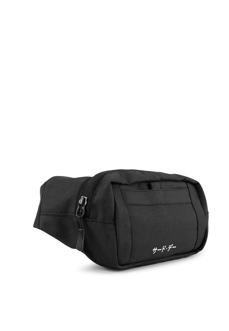 Third Day AM085 thirdday tas casual pria waist bag katakana hitam