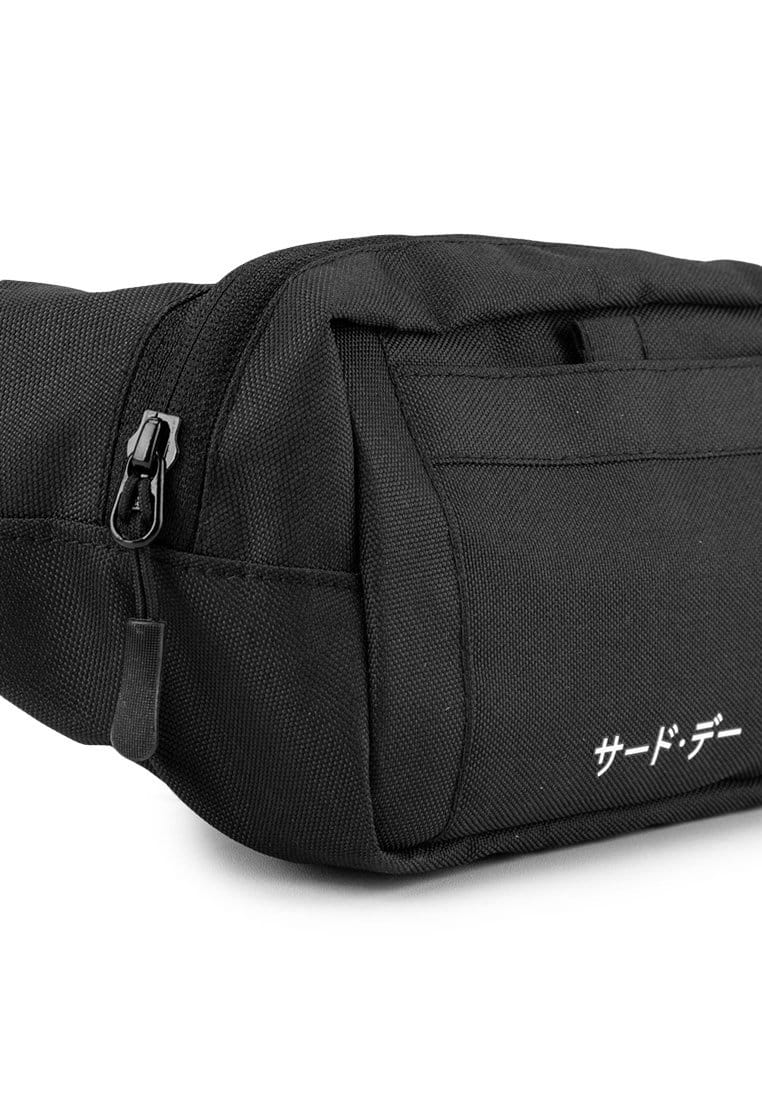 Third Day AM085 thirdday tas casual pria waist bag katakana hitam