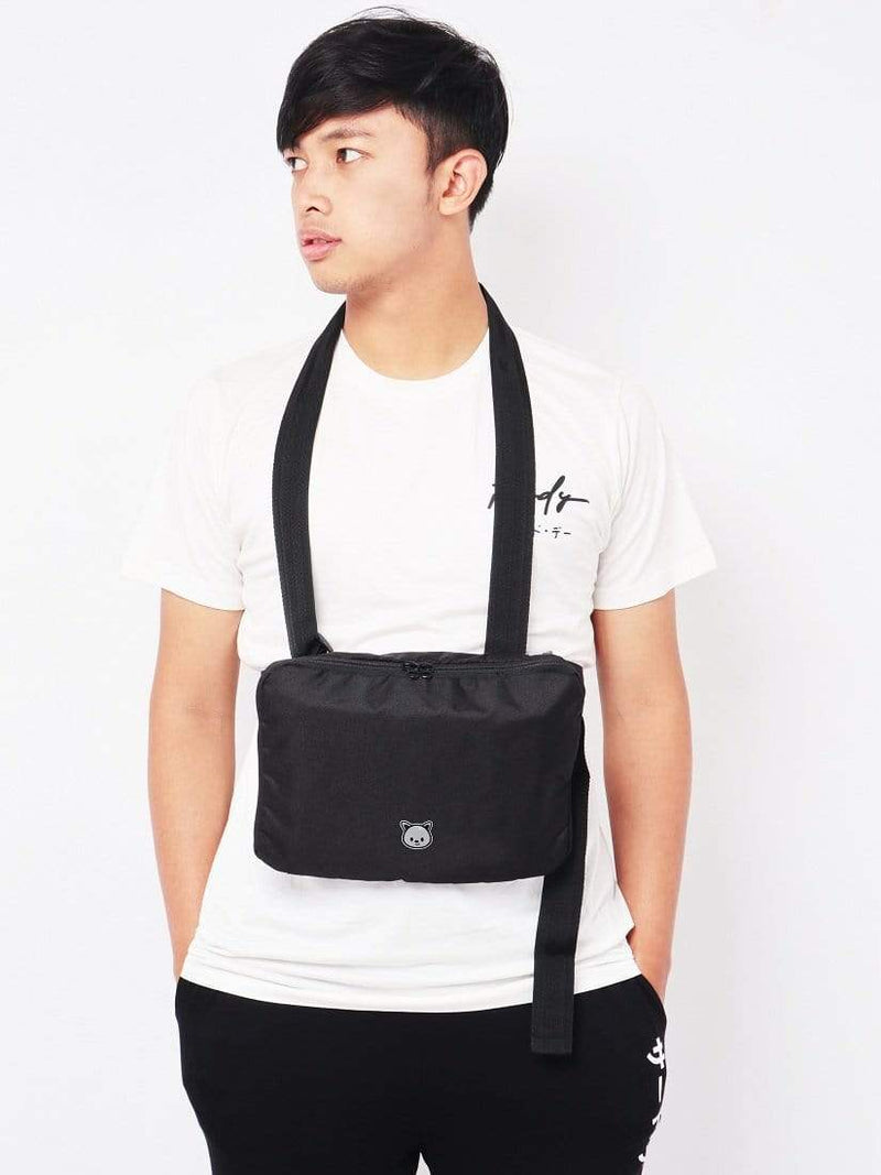 Third Day AMA81 sling bag wanita dan pria simple 3-in-1 hitam Tido