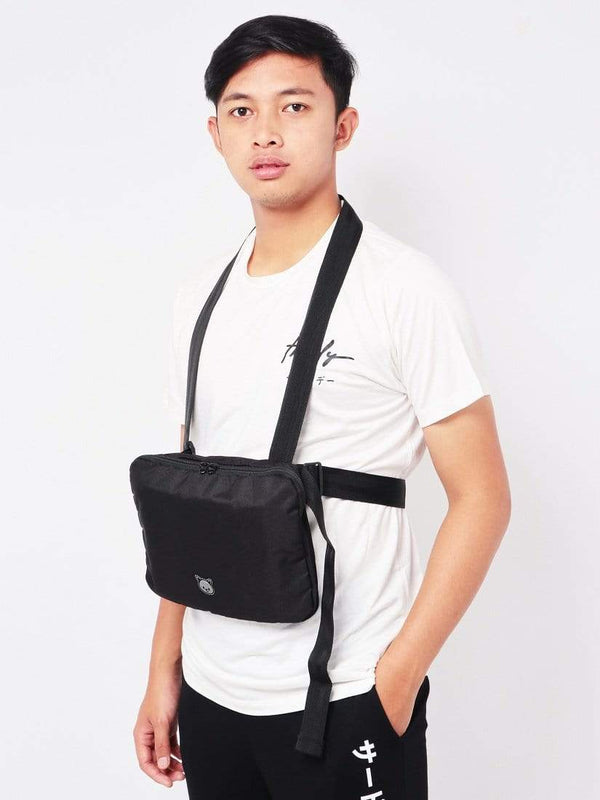 Third Day AMA81 sling bag wanita dan pria simple 3-in-1 hitam Tido