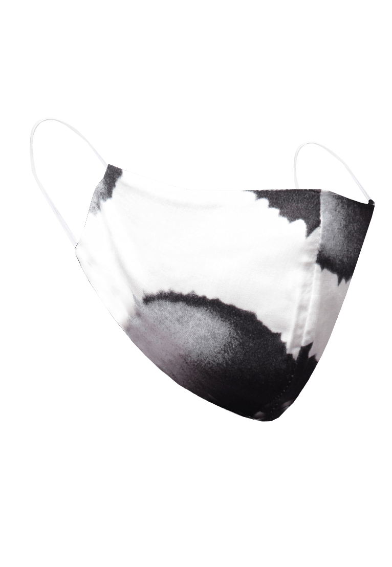 Nade Japan AMB34 2pcs Masker Kain Instacool 2ply Bisa Tissue Earloop Motif Splash Putih