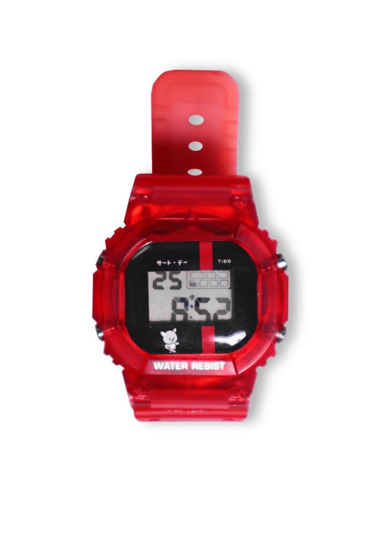 Third Day AMB72 Jam Tangan Digital Red Black Tido Katakana