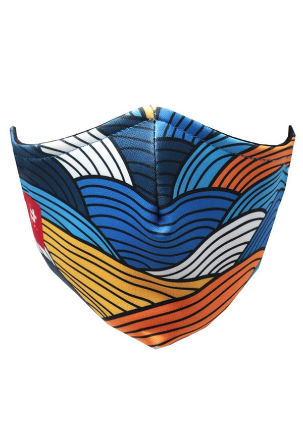 Third Day AMB55 Masker Headloop 2+1ply Instacool Blue Orange Curves Onesize