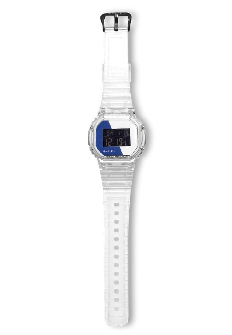 Third Day AMB65 Jam Tangan Digital Transparan White Blue Katakana