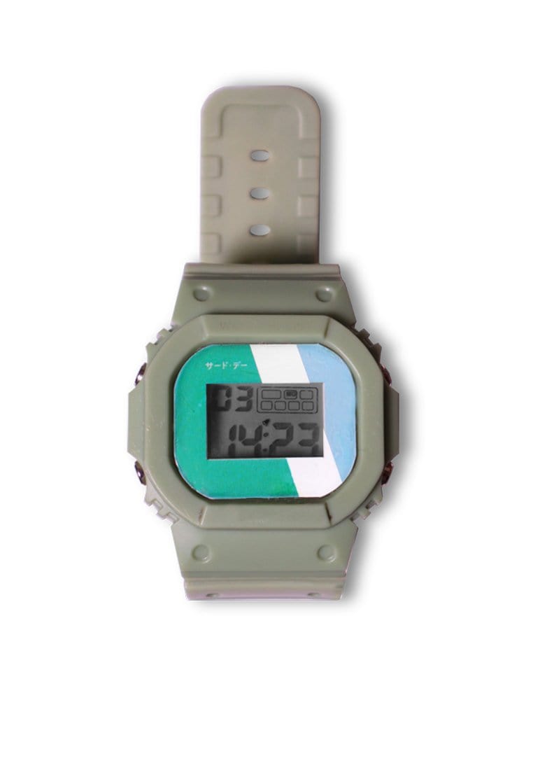 Third Day AMB67 Jam Tangan Digital Pastel Green Katakana