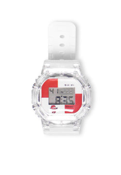 Third Day AMB71 Jam Tangan Digital Transparan White Red Ninja Katakana