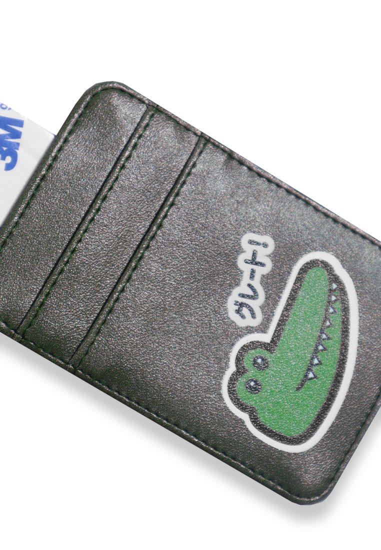Td Friends AMB86 2-In-1 Wallet Cardcase Pop Socket Tripod Handphone Tdfriends Draco Hijau