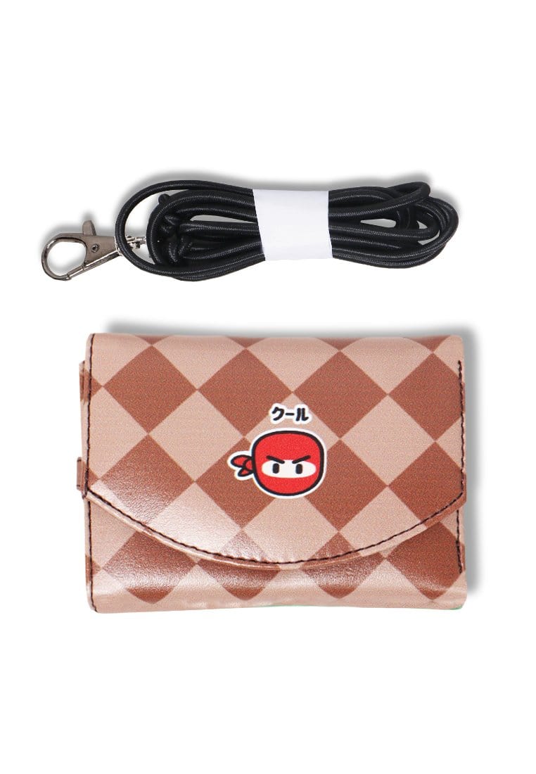 Td Friends AMC04 Dompet Wallet Kalung ID Card Ishikawa Ninja Coklat